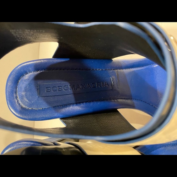 BCBGMaxAzria Nell sandals Heels black blue 6.5 - Picture 10 of 11